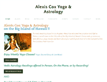 Tablet Screenshot of alexiscoxyoga.com